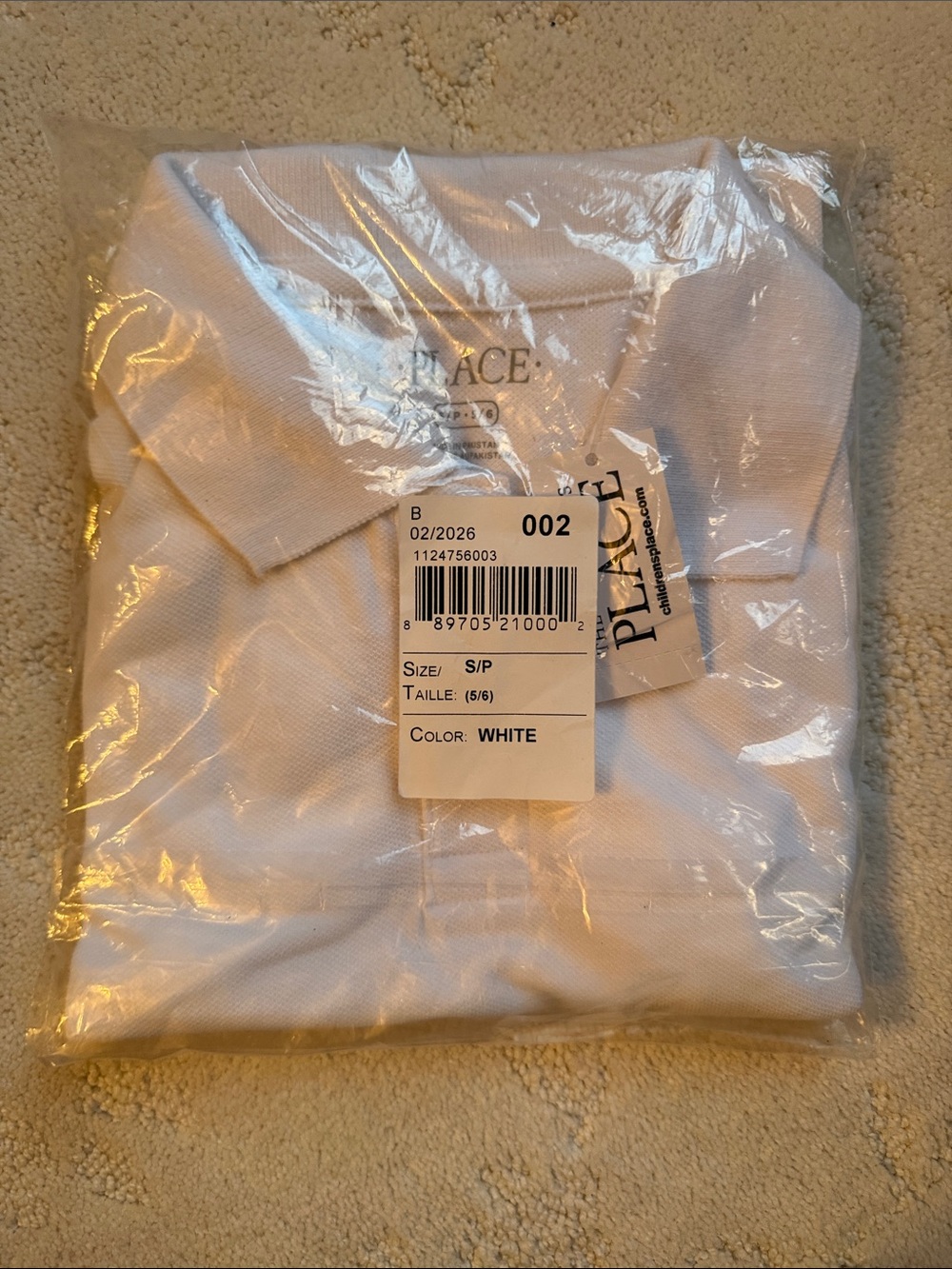 5T White The Children's Place Short Sleeve Polo Shirt - toddler boys